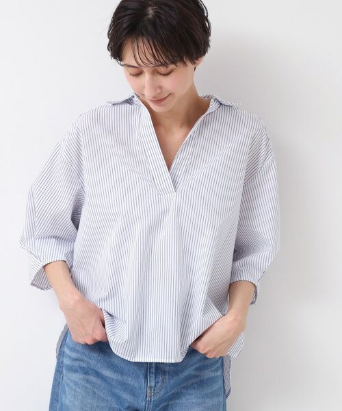 Dessin / デッサン シャツ・ブラウス | 【洗える・4サイズ展開】スキッパーシャツブラウス(XS~L) | 詳細5