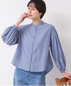 Dessin / デッサン シャツ・ブラウス | 【洗える・4サイズ展開】バンドカラーシャツ（XS～L）