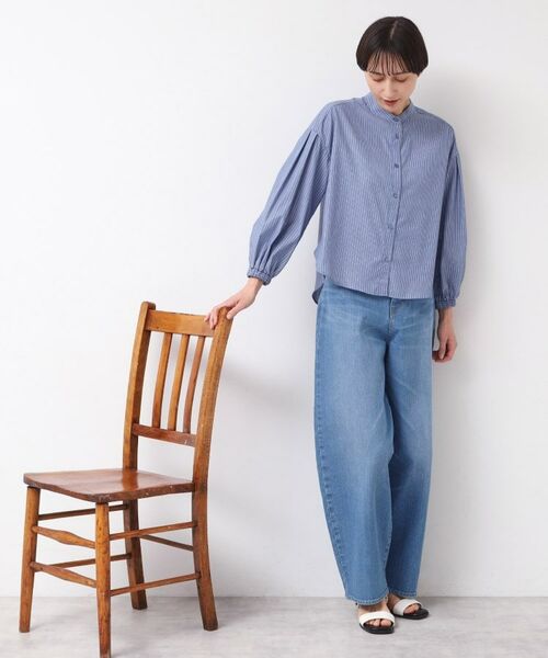 Dessin / デッサン シャツ・ブラウス | 【洗える・4サイズ展開】バンドカラーシャツ(XS~L) | 詳細10