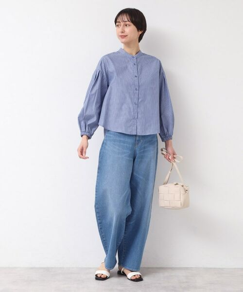 Dessin / デッサン シャツ・ブラウス | 【洗える・4サイズ展開】バンドカラーシャツ(XS~L) | 詳細11