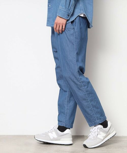 Dessin / デッサン ショート・ハーフ・半端丈パンツ | 【ウエストゴム・洗える】綿麻デニムリラックスパンツ | 詳細1