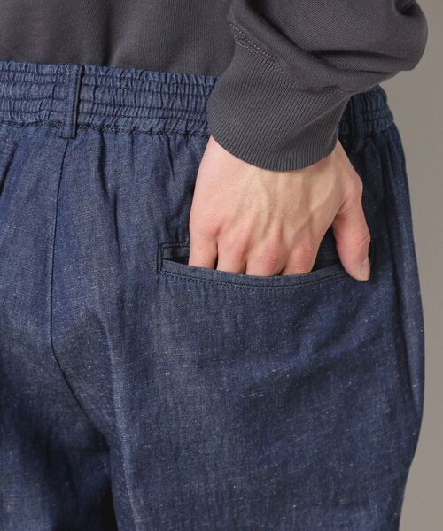 Dessin / デッサン ショート・ハーフ・半端丈パンツ | 【ウエストゴム・洗える】綿麻デニムリラックスパンツ | 詳細13