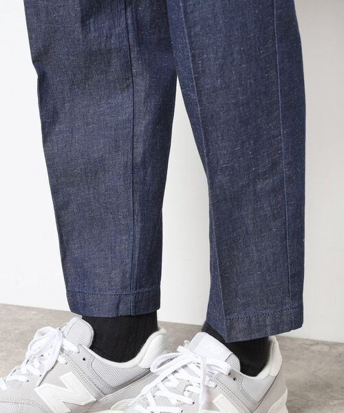 Dessin / デッサン ショート・ハーフ・半端丈パンツ | 【ウエストゴム・洗える】綿麻デニムリラックスパンツ | 詳細15