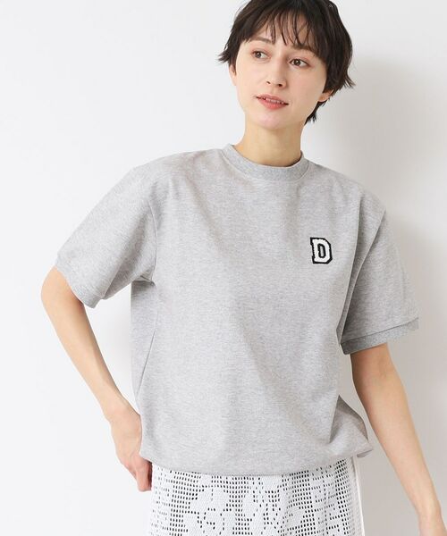 Dessin/デッサン 【ユニセックス】ワンポイントTシャツ グレー(012) 01(S) Dessin/デッサン 【ユニセックス】ワンポイントTシャツ グレー(012) 01(S)