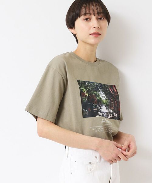 Dessin/デッサン 【ユニセックス】フォトTシャツ カーキ(027) 02(M) Dessin/デッサン 【ユニセックス】フォトTシャツ カーキ(027) 02(M)