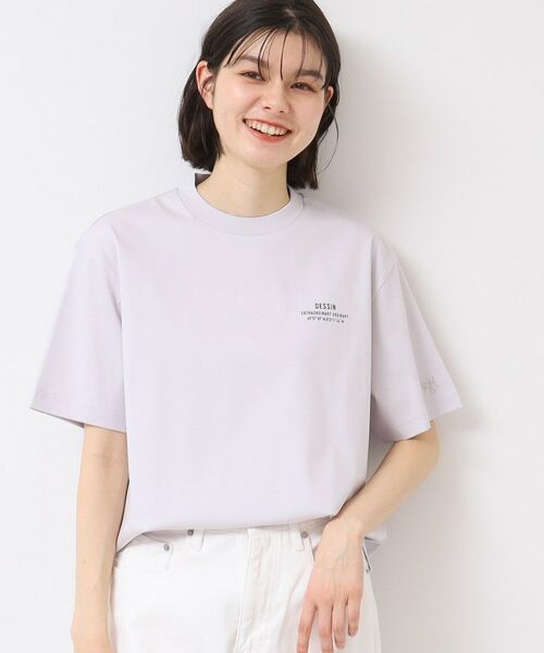 Dessin/デッサン 【ユニセックス】ポイントロゴTシャツ ライトグレー(011) 02(M) Dessin/デッサン 【ユニセックス】ポイントロゴTシャツ ライトグレー(011) 02(M)