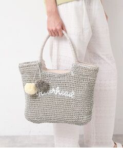 Dessin / デッサン トートバッグ | 【軽量・A4収納可】ポンポンチャームペーパーロゴトートバッグ