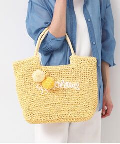 Dessin / デッサン トートバッグ | 【軽量・A4収納可】ポンポンチャームペーパーロゴトートバッグ