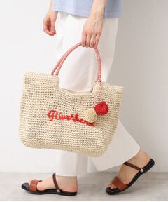 Dessin / デッサン トートバッグ | 【軽量・A4収納可】ポンポンチャームペーパーロゴトートバッグ