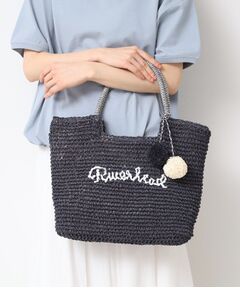 Dessin / デッサン トートバッグ | 【軽量・A4収納可】ポンポンチャームペーパーロゴトートバッグ