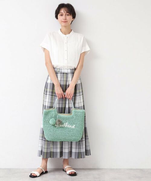 Dessin / デッサン トートバッグ | 【軽量・A4収納可】ポンポンチャームペーパーロゴトートバッグ | 詳細1