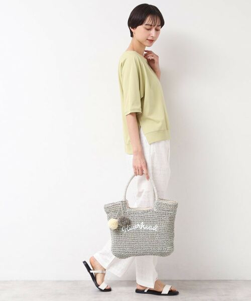 Dessin / デッサン トートバッグ | 【軽量・A4収納可】ポンポンチャームペーパーロゴトートバッグ | 詳細4