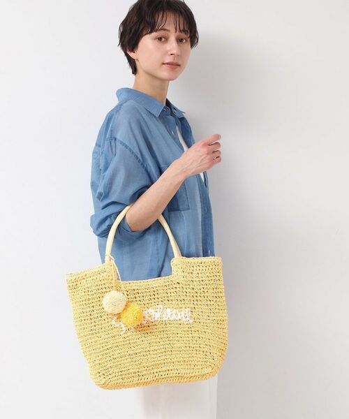 Dessin / デッサン トートバッグ | 【軽量・A4収納可】ポンポンチャームペーパーロゴトートバッグ | 詳細5