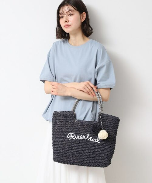 Dessin / デッサン トートバッグ | 【軽量・A4収納可】ポンポンチャームペーパーロゴトートバッグ | 詳細7