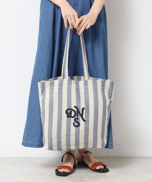 Dessin/デッサン ストライプロゴ刺繍トート ブルー(392) 00 Dessin/デッサン ストライプロゴ刺繍トート ブルー(392) 00