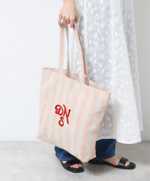 Dessin/デッサン ストライプロゴ刺繍トート ピンク(371) 00 Dessin/デッサン ストライプロゴ刺繍トート ピンク(371) 00