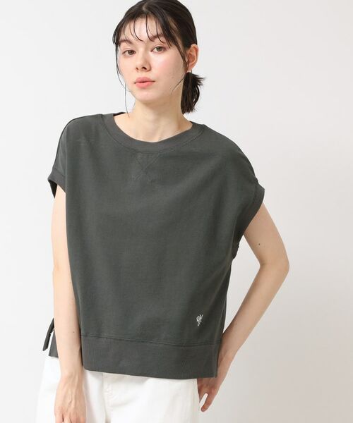 Dessin / デッサン カットソー | 【洗える】フレンチスリーブリブ付きカットソー(S~L)(チャコールグレー(014))