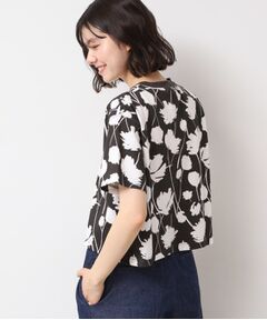 Dessin / デッサン カットソー | 【リンクコーデ・洗える】フラワープリントTシャツ