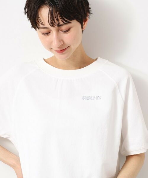 Dessin / デッサン カットソー | 【洗える】クロップド丈ポイントロゴ入りカットソー（S～L） | 詳細1