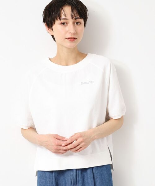 Dessin / デッサン カットソー | 【洗える】クロップド丈ポイントロゴ入りカットソー（S～L） | 詳細2