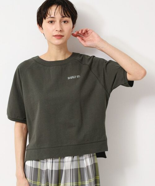 Dessin / デッサン カットソー | 【洗える】クロップド丈ポイントロゴ入りカットソー（S～L） | 詳細6