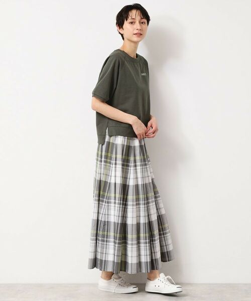 Dessin / デッサン カットソー | 【洗える】クロップド丈ポイントロゴ入りカットソー（S～L） | 詳細7