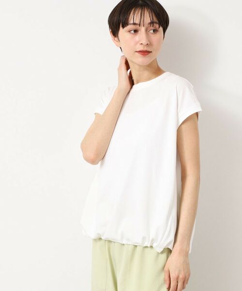 Dessin / デッサン カットソー | 【洗える・UV】ドローコード付きフレンチスリーブカットソー | 詳細1