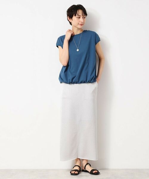 Dessin / デッサン カットソー | 【洗える・UV】ドローコード付きフレンチスリーブカットソー | 詳細11
