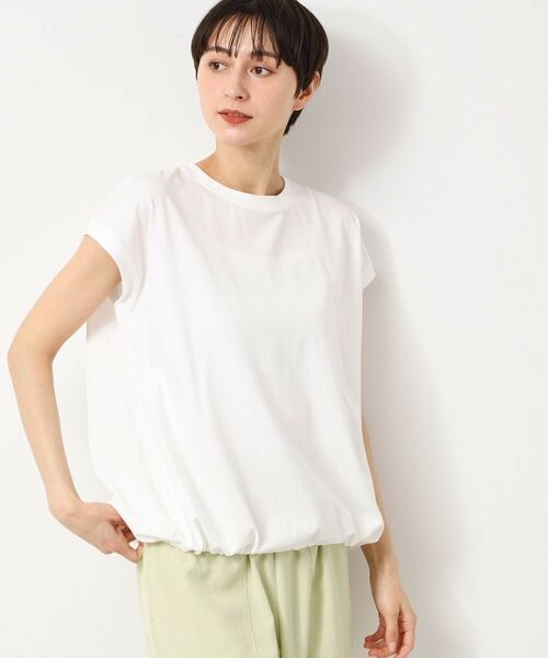Dessin / デッサン カットソー | 【洗える・UV】ドローコード付きフレンチスリーブカットソー | 詳細2