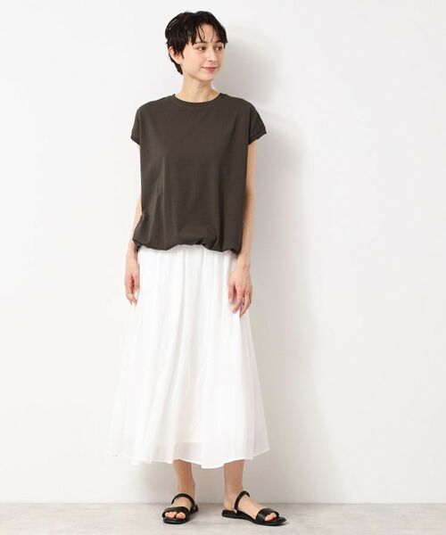 Dessin / デッサン カットソー | 【洗える・UV】ドローコード付きフレンチスリーブカットソー | 詳細7