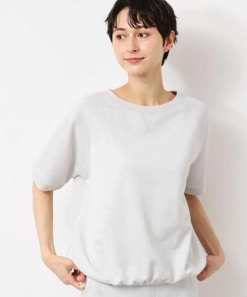 Dessin / デッサン スウェット | 【セットアップ可能・洗える】ラメ入り裏毛ジャージプルオーバー(ライトグレー(011))