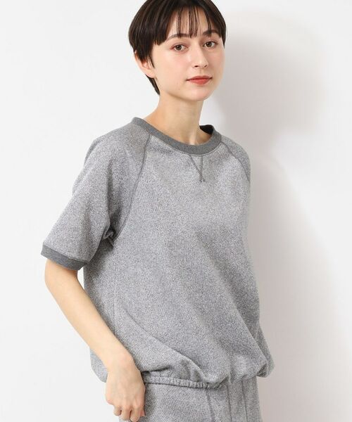 Dessin / デッサン スウェット | 【セットアップ可能・洗える】ラメ入り裏毛ジャージプルオーバー(チャコールグレー(013))