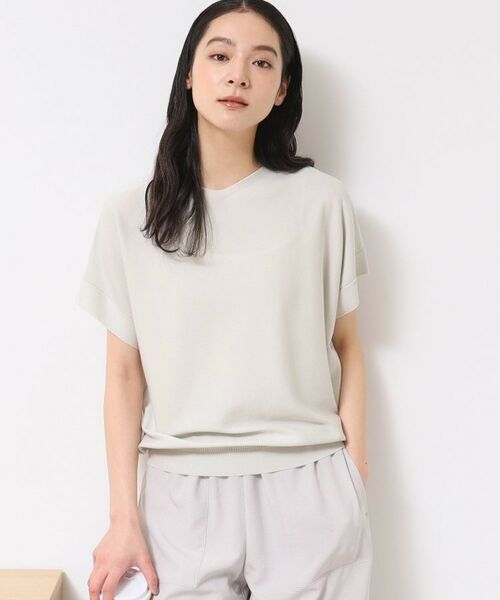 Dessin / デッサン ニット・セーター | 【洗える・4サイズ展開】後ろボタンニットプルオーバーフレンチスリーブ | 詳細10