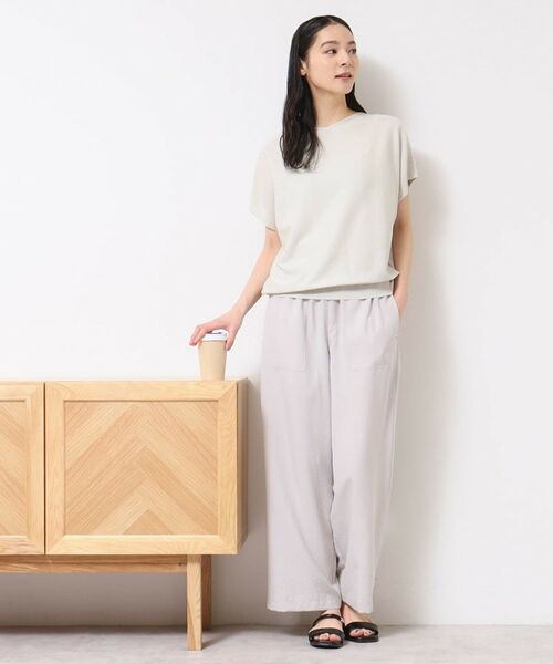 Dessin / デッサン ニット・セーター | 【洗える・4サイズ展開】後ろボタンニットプルオーバーフレンチスリーブ | 詳細11