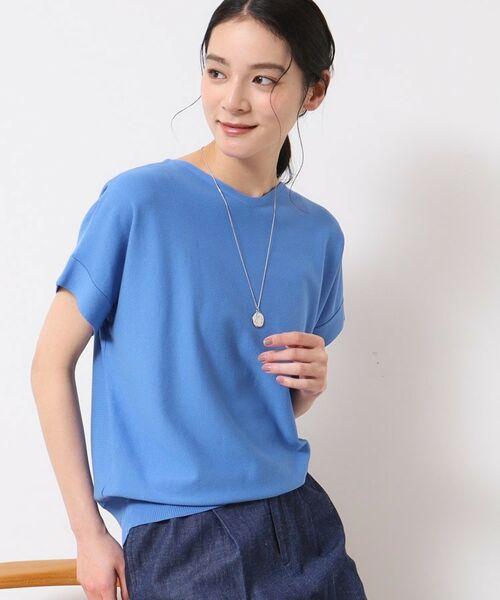 Dessin / デッサン ニット・セーター | 【洗える・4サイズ展開】後ろボタンニットプルオーバーフレンチスリーブ | 詳細14