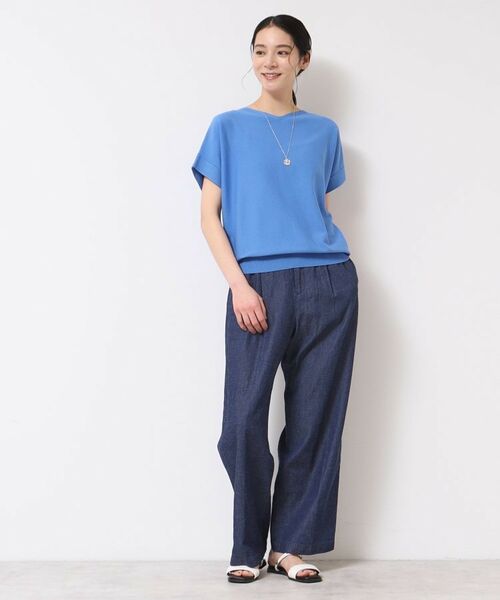 Dessin / デッサン ニット・セーター | 【洗える・4サイズ展開】後ろボタンニットプルオーバーフレンチスリーブ | 詳細15