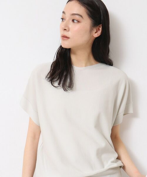 Dessin / デッサン ニット・セーター | 【洗える・4サイズ展開】後ろボタンニットプルオーバーフレンチスリーブ | 詳細9