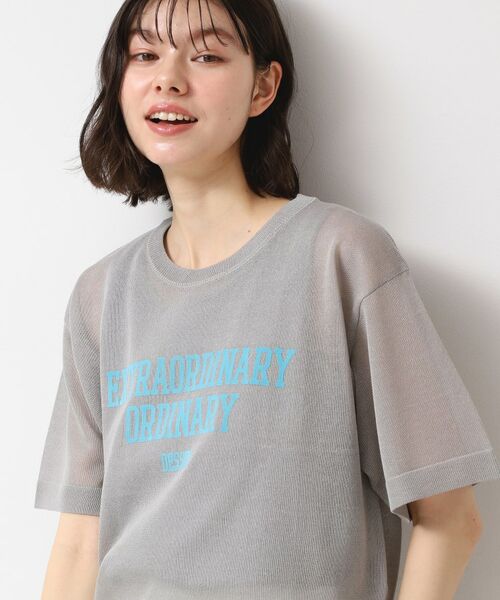 Dessin / デッサン ニット・セーター | 【洗える】シースルーロゴニット | 詳細1