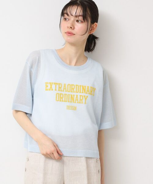 Dessin / デッサン ニット・セーター | 【洗える】シースルーロゴニット | 詳細10