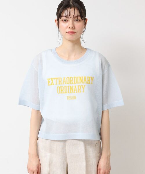 Dessin / デッサン ニット・セーター | 【洗える】シースルーロゴニット | 詳細13