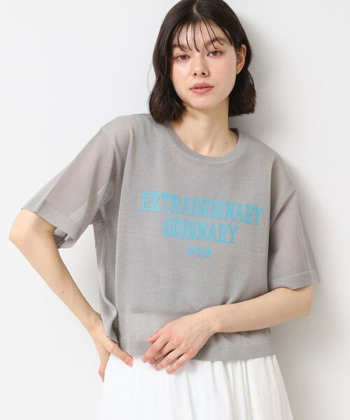 Dessin / デッサン ニット・セーター | 【洗える】シースルーロゴニット | 詳細2