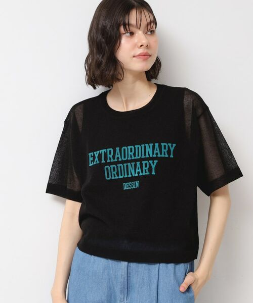 Dessin / デッサン ニット・セーター | 【洗える】シースルーロゴニット | 詳細6