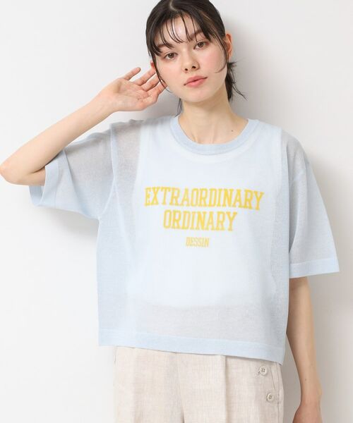 Dessin / デッサン ニット・セーター | 【洗える】シースルーロゴニット | 詳細9