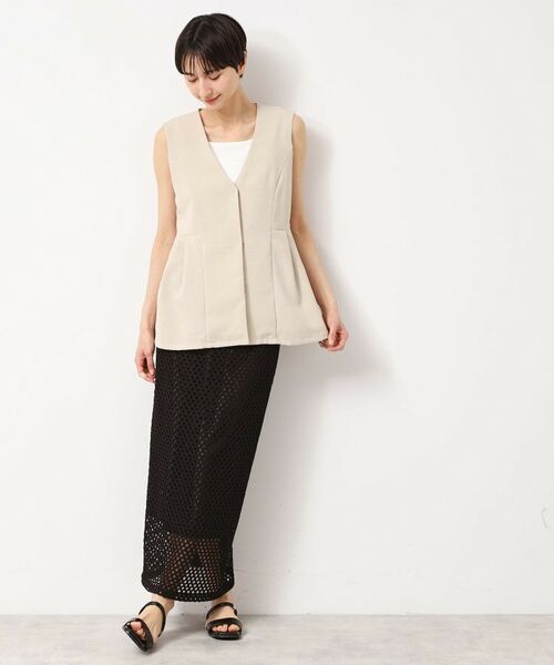 Dessin / デッサン ベスト | 【洗える】ソフトペプラムベスト | 詳細10
