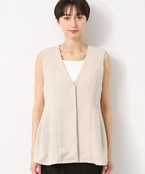 Dessin / デッサン ベスト | 【洗える】ソフトペプラムベスト | 詳細13