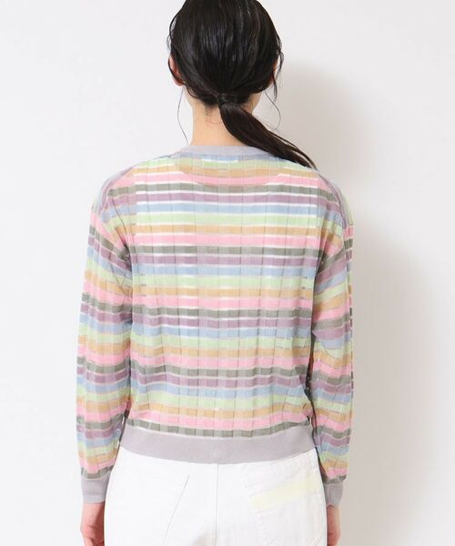 Dessin / デッサン カーディガン・ボレロ | 【洗える】シアーボーダーカーディガン(S~L) | 詳細11