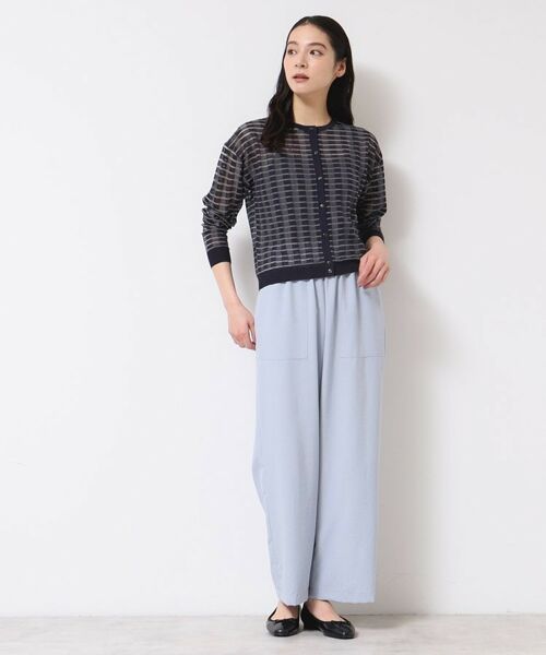 Dessin / デッサン カーディガン・ボレロ | 【洗える】シアーボーダーカーディガン(S~L) | 詳細6