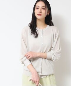 Dessin / デッサン カーディガン・ボレロ | 【洗える】クルーネックミドル丈ラメカーディガン（S～L）