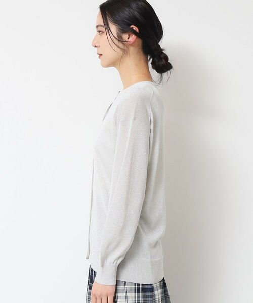 Dessin / デッサン カーディガン・ボレロ | 【洗える】クルーネックミドル丈ラメカーディガン（S～L） | 詳細10