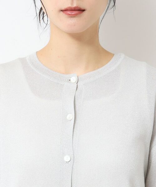Dessin / デッサン カーディガン・ボレロ | 【洗える】クルーネックミドル丈ラメカーディガン（S～L） | 詳細12